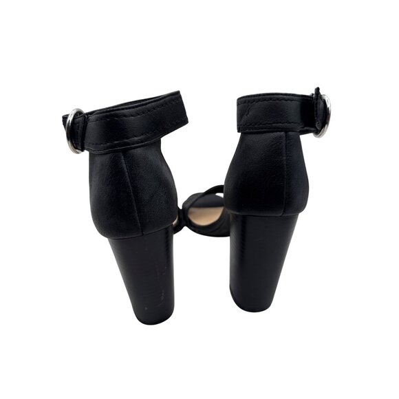 Penny Loves Kenny Size 7M  Ankle Strap High Block Heel Sandals Perforated Toe - Picture 3 of 7